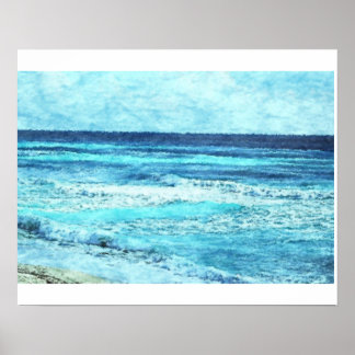 Poster photo de l'aquarelle de Seascape