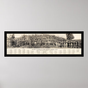 Poster Photo de l'artillerie de la NY de Plattsburgh 1916