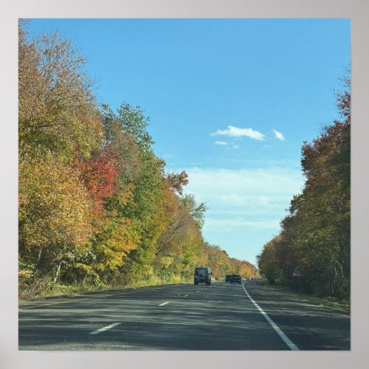 Poster photo de l'autoroute de l'automne (Devant)