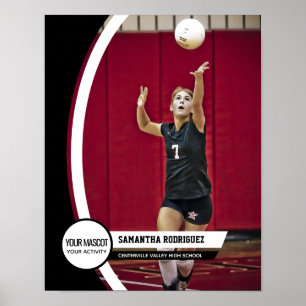 Poster photo de l'école de cadres courbés noirs