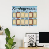 Poster Photo de l'employé du mois affichage de la reconna (Bureau à domicile)