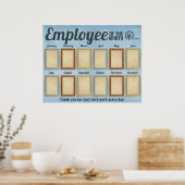 Poster Photo de l'employé du mois affichage de la reconna (Cuisine)