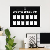 Poster Photo de l'employé du mois de l'entreprise (Bureau à domicile)
