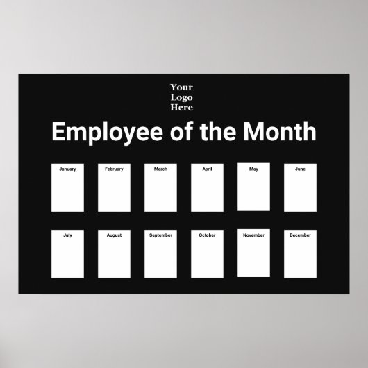 Poster Photo de l'employé du mois de l'entreprise (Devant)