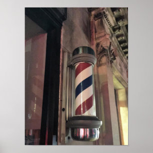 Poster Photo de l'enseigne de coiffeur
