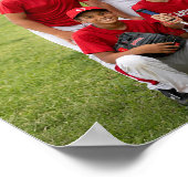 Poster Photo de l'équipe de nom d'entraîneur de baseball (Coin)