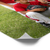 Poster Photo de l'équipe de nom d'entraîneur de baseball (Coin)