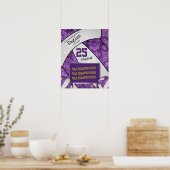 Poster photo de l'équipe de volley-ball blanc violet (Cuisine)