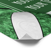 Poster photo de l'équipe de volley-ball des filles blanch (Coin)