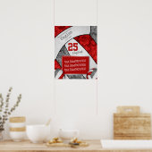 Poster photo de l'équipe de volley-ball des filles rouge (Cuisine)