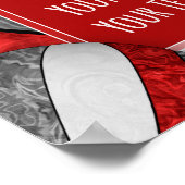 Poster photo de l'équipe de volley-ball des filles rouge (Coin)