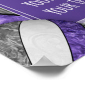 Poster photo de l'équipe de volley-ball des filles violet (Coin)