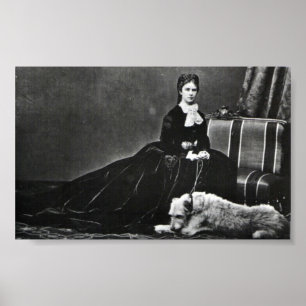 Poster Photo de l'impératrice Elisabeth d'Autriche avec c