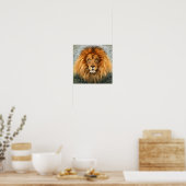 Poster Photo de lion Peinture image (Cuisine)