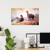 Poster Photo de Llama Cuzco Pérou (Bureau à domicile)