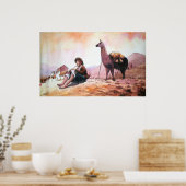 Poster Photo de Llama Cuzco Pérou (Cuisine)