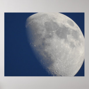Poster Photo de lune Gros plan des cratères