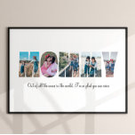 Poster photo de maman<br><div class="desc">Ceci est un collage photo qui épelle le mot MOMMY avec un message personnalisé. C'est le cadeau parfait pour maman pour le jour de la mère,  son anniversaire ou Noël.</div>