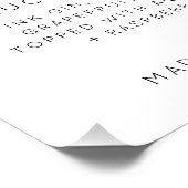 Poster Photo de mariage avec cocktails signature Modern A (Coin)