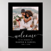 Poster Photo de mariage de bienvenue en calligraphie élég (Devant)