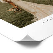 Poster Photo de mariage de couple à l'arche minimal moder (Coin)