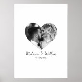 Poster Photo de mariage d'invité signant (Devant)