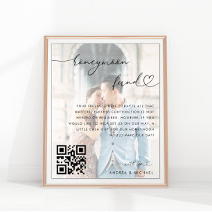 Poster Photo de mariage élégant avec texte manuscrit pour