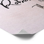 Poster Photo de mariage élégante de bienvenue (Coin)