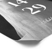 Poster Photo de mariage minimal moderne noir et blanc (Coin)