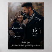 Poster Photo de mariage moderne avec texte superposé de b (Devant)