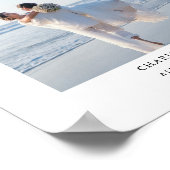 Poster Photo de mariage moderne minimal avec arche pour c (Coin)