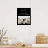 Poster Photo de mariage noir et blanc « Choisissez un siè (Cuisine)