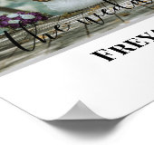 Poster Photo de mariage personnalisé avec calligraphie mo (Coin)