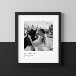 Poster Photo de mariage personnalisée – Je t'aime pour to