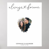 Poster Photo de mariage personnalisée pour les invités (Devant)