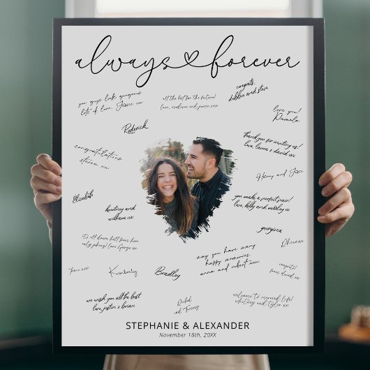 Poster Photo de mariage signée par les invités