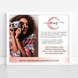 Poster Photo de marketing de photographe minimaliste en o
