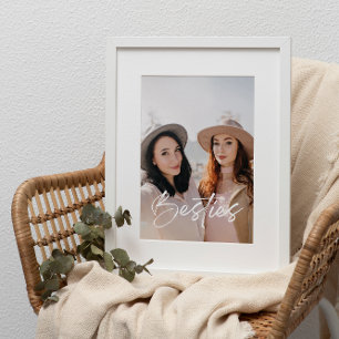 Poster Photo de meilleures amies élégant moderne pour les