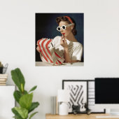 Poster photo de mode des années 1950 (Bureau à domicile)