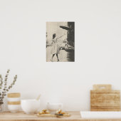 Poster Photo de mode noir et blanc 1960 (Cuisine)