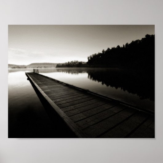 Poster photo de paysage en noir et blanc (Devant)