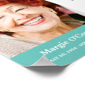 Poster Photo de poème funéraire Turquoise jusqu'à ce que