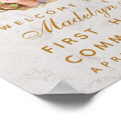 Poster Photo de première communion de fille avec magnolia (Coin)