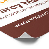 Poster Photo de promo de l'auteur avec QR code moderne (Coin)