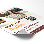 Poster Photo de promo de l'auteur avec QR code moderne (Coin)