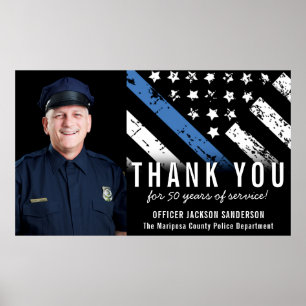 Poster Photo de retraite de police personnalisable avec l