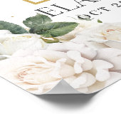 Poster Photo de roses blanches florales funéraires mémori (Coin)