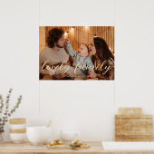 Poster Photo de script personnalisé de la famille moderne (Cuisine)