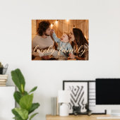 Poster Photo de script personnalisé de la famille moderne (Bureau à domicile)