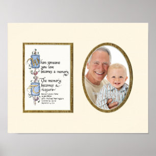 Poster Photo de souvenir précieux sympathie personnalisée